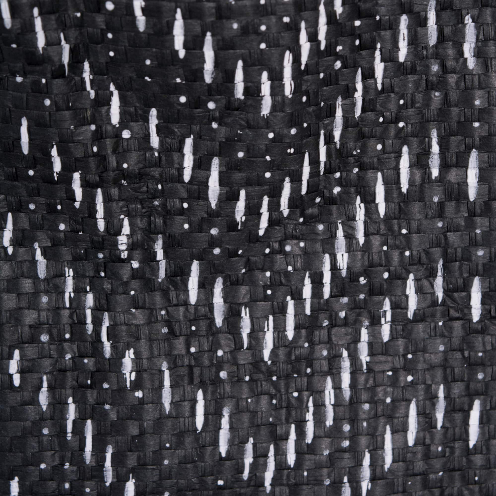 DII® Black & White Tribal Chevron PE-Coated Woven Paper Laundry Bin Set
